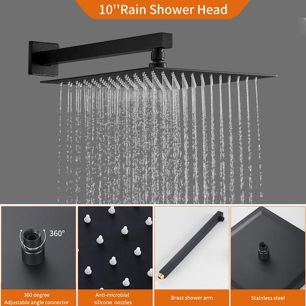 Plumb Pak PP828-51 Deluxe Shower Head with 5 Spray Functions