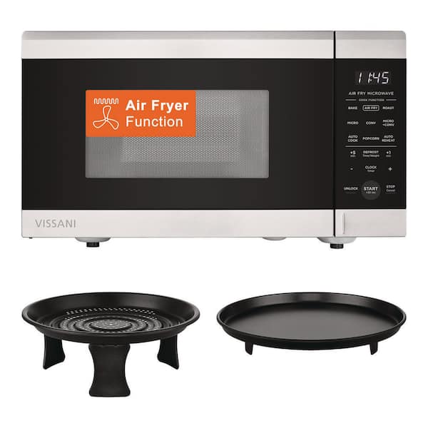0.9 cu. ft. 900-Watt Countertop Microwave Oven in Stainless Steel with Convection and Air Fry