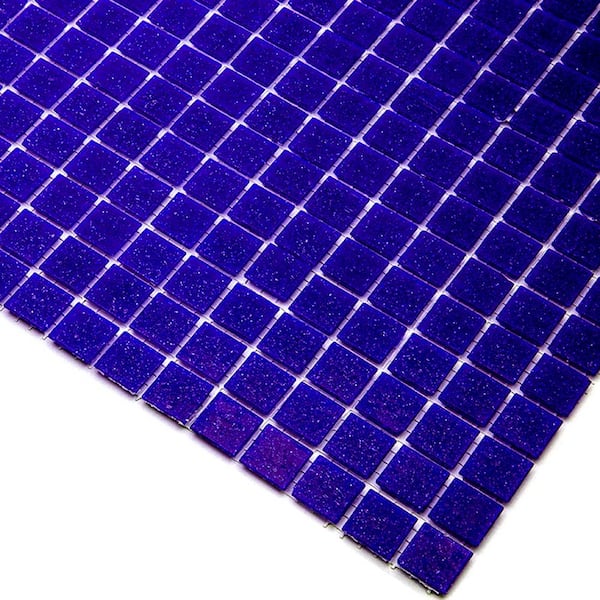 Dune Glossy Cobalt Blue 12 in. x 12 in. Glass Mosaic Wall and Floor Tile (20 sq. ft./case) (20-pack)