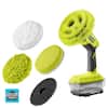 RYOBI ONE+ 18V Cordless Power Scrubber (Tool Only) with 6 in. 4-Piece Microfiber Cleaning Kit P4510-A95MFK2
