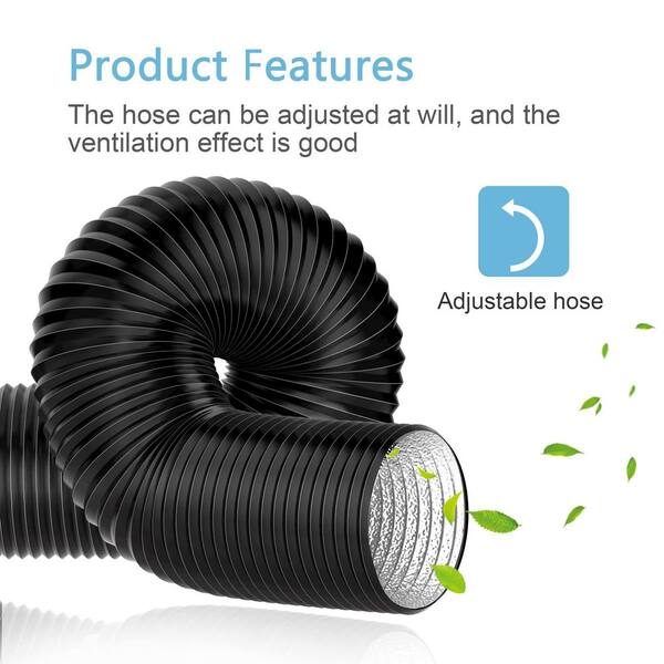 Flexible ducting 8 (10 m) /pipa exhaust aluminium 8 inc. flexibel
