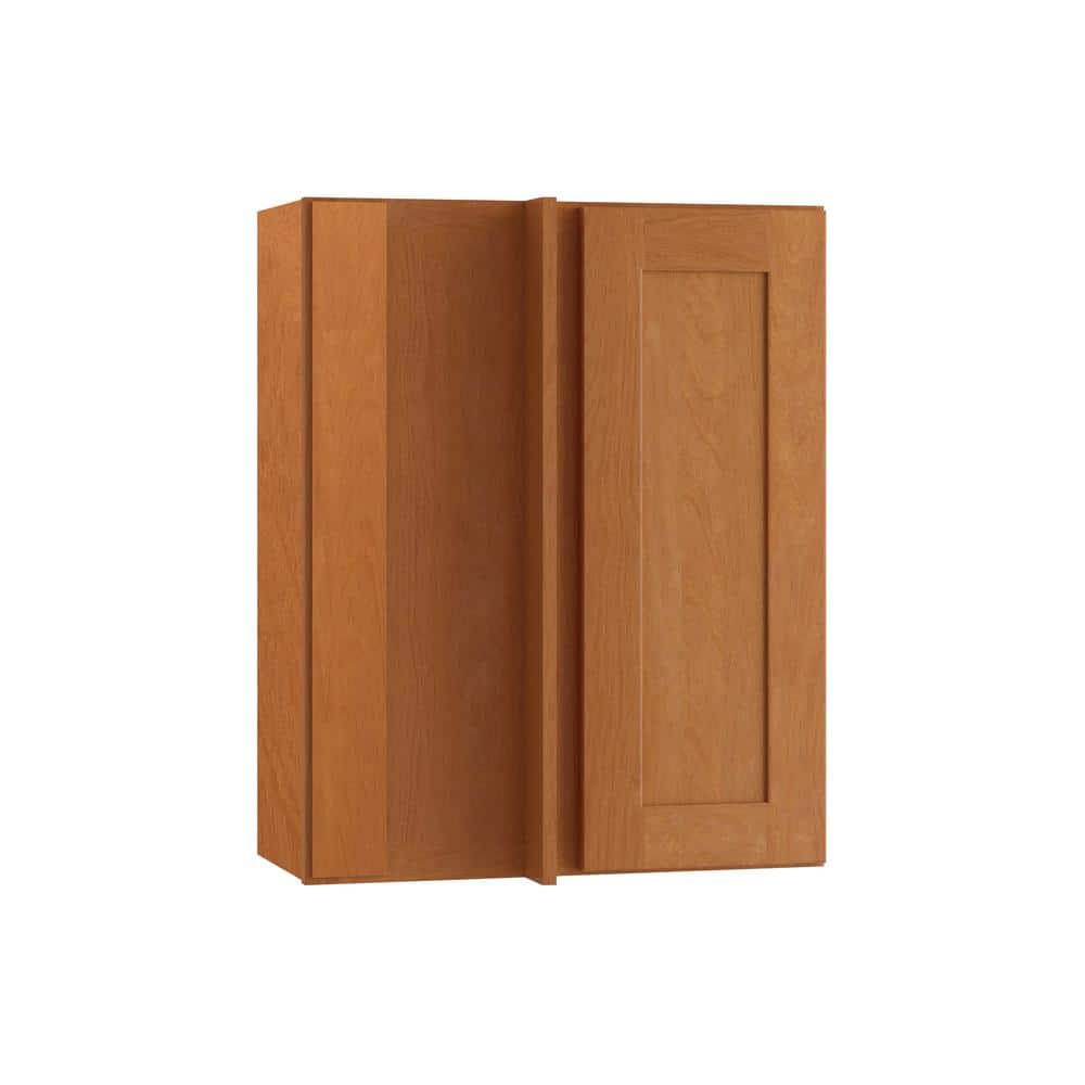 Newport 24 in. W x 12 in. D x 36 in. H Assembled Plywood Blind Wall Kitchen Cabinet in Cinnamon with Soft Close LH price history on PriceWatchPro
