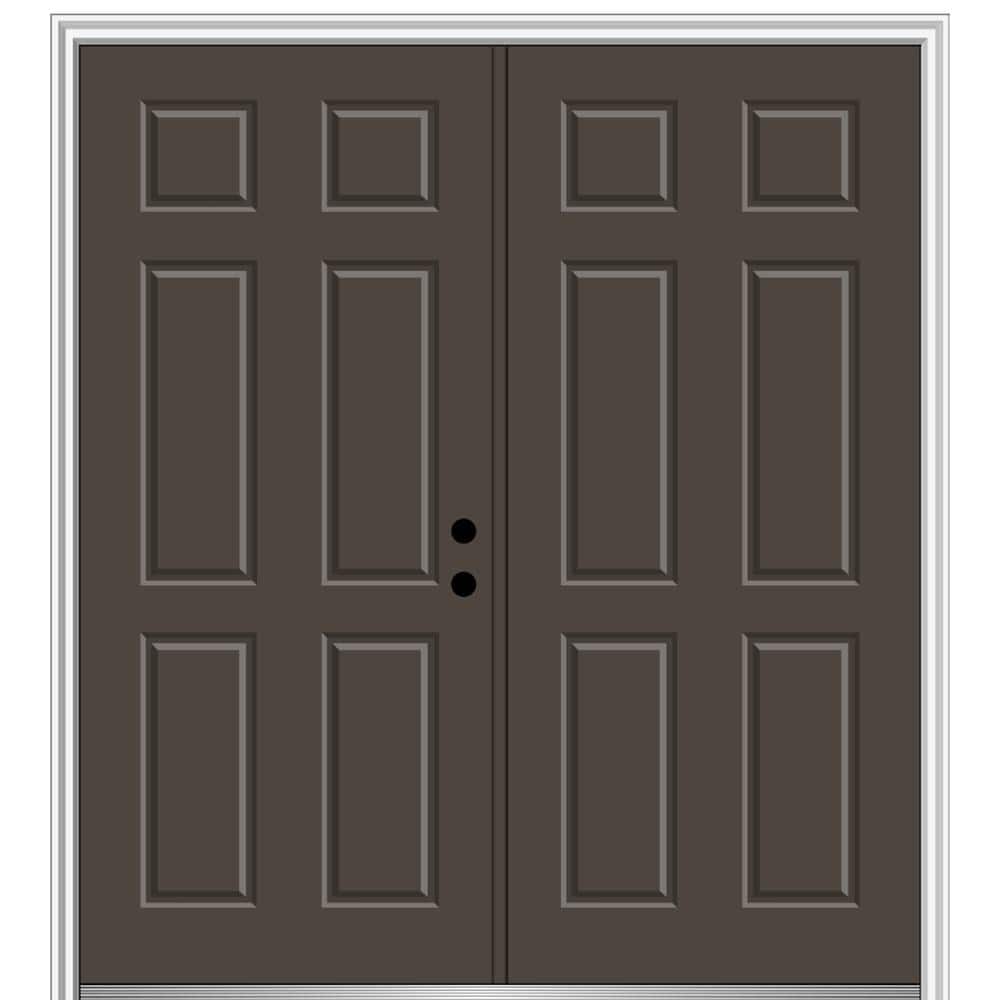 MMI Door 60 in. x 80 in. Classic Left-Hand Inswing 6-Panel Painted ...