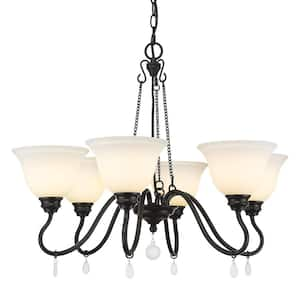 Millennium Lighting 5-Lights 25.5 in. Black Chandelier 675-BK