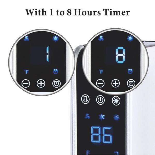 Optimus 29 in. Oscillating Electric Tower Ceramic Heater with Remote  Control 985109279M - The Home Depot