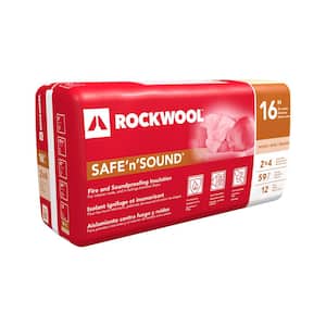 Safe 'n' Sound 3 in. x 15-1/4 in. x 47 in. Soundproofing and Fire Resistant Stone Wool Insulation Batt (59.7 sq. ft.)