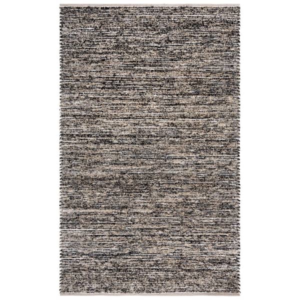 Cape Cod 4 ft. x 6 ft. Beige/Black Distressed Gradient Area Rug