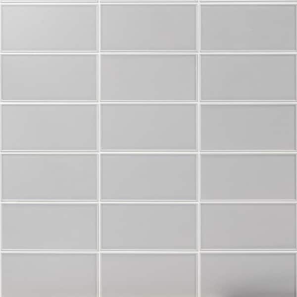 Ivy Hill Tile Tori Border Cool Gray 4 in. x 0.31 in. Matte