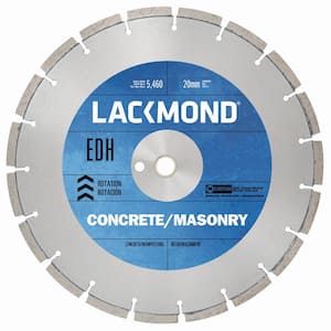 12 in. x 0.125 x 20 mm EDH Series Dry Cut Diamond Blade for Cured Concrete