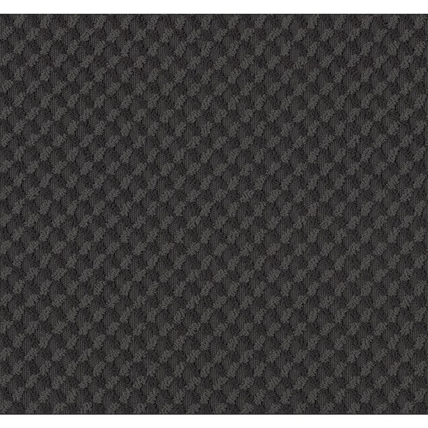Genevieve Color Black Velvet Gray - 39 oz. Nylon Pattern Installed Carpet