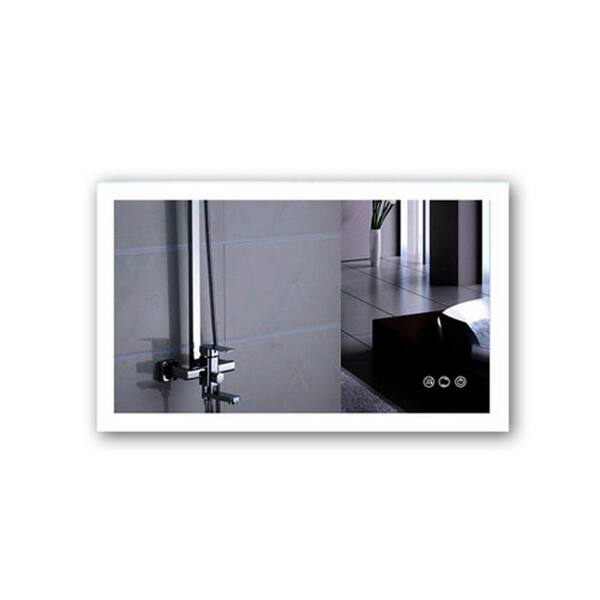 Unbranded 40 in. W x 24 in. H Large Rectangular Frameless LED Light Wall Bathroom Vanity Mirror in Silver