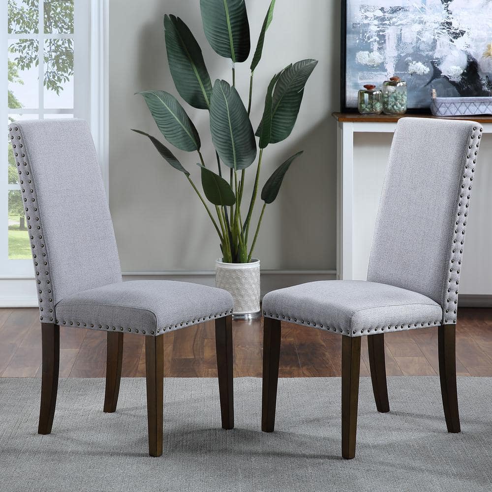 Harper Bright Designs Light Grey, Gray Parsons Chairs