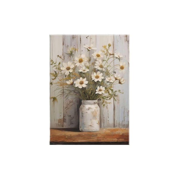 Blue Hydrangea Unframed Canvas Art Print 36 in. x 24 in