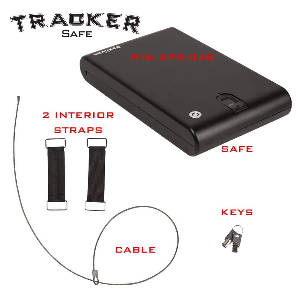 Compact Black Powder-Coated Biometric Pistol Safe