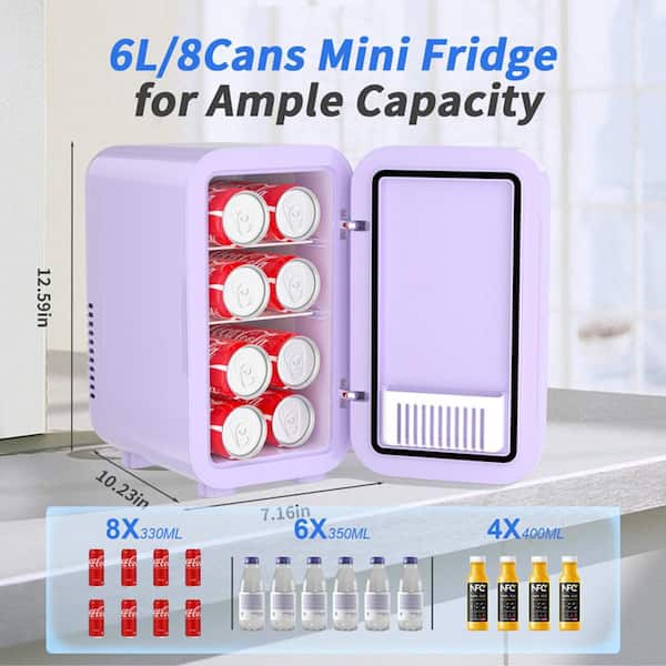 みぃふページ YASHE 10 in. 4 cu. ft. Retro 6-Liter/8-Can 110V AC/DC Portable