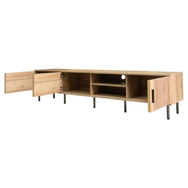 78.7 in. W x 15.7 in. D x 21.2 in. H Bathroom Brown Linen Cabinet