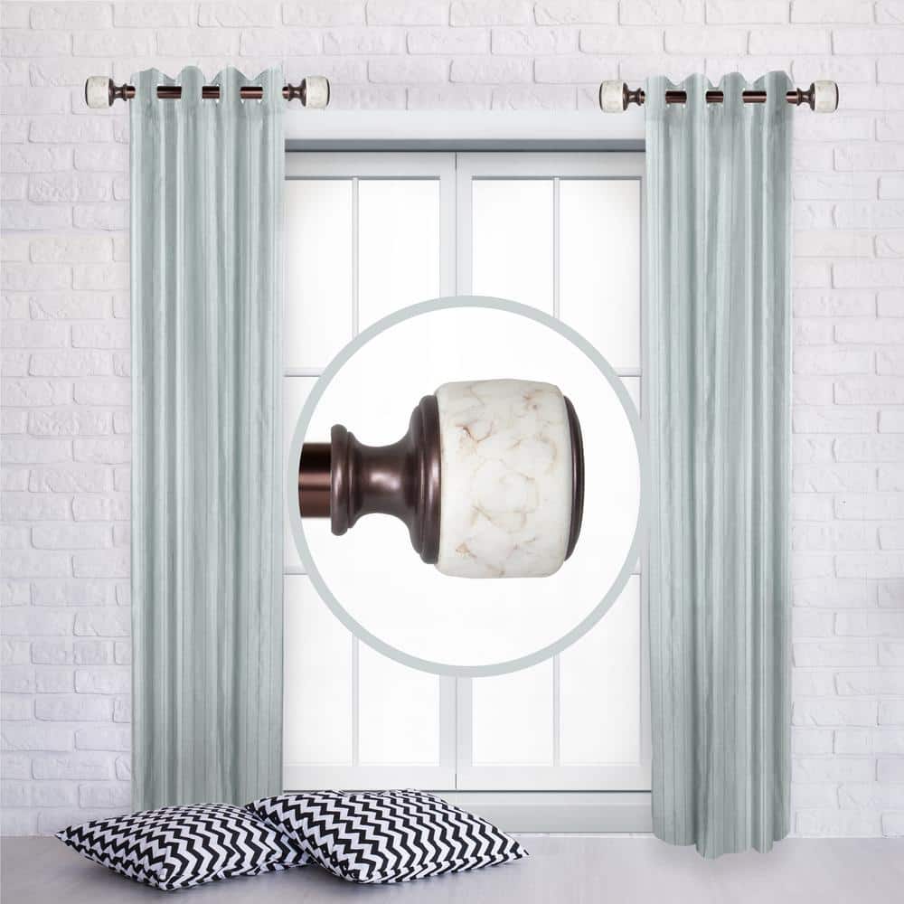 Crutch 1 dia. Curtain Rod 12-20 inch long (Set of 2) - Bronze