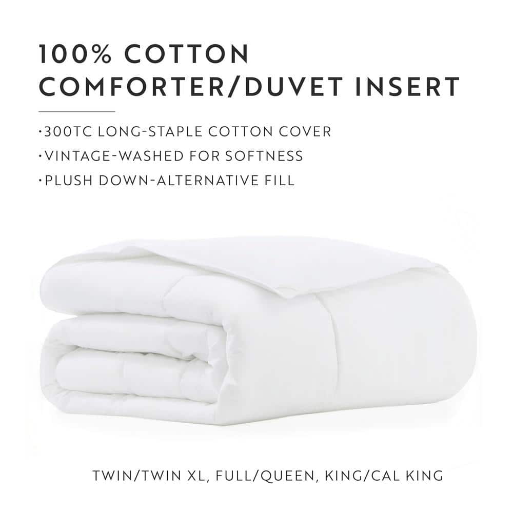 Twin White Cotton Down Alternative Comforter