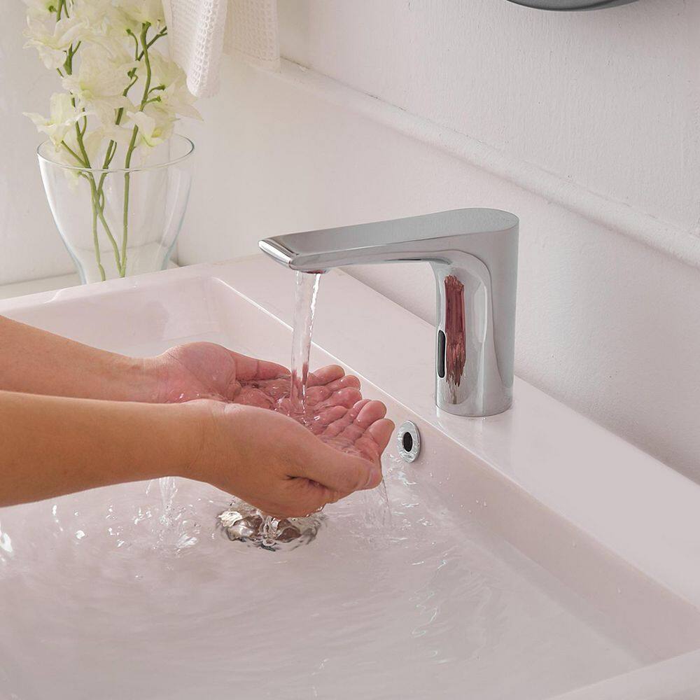 Polished Chrome Touchless Single Hole Bathroom Faucet