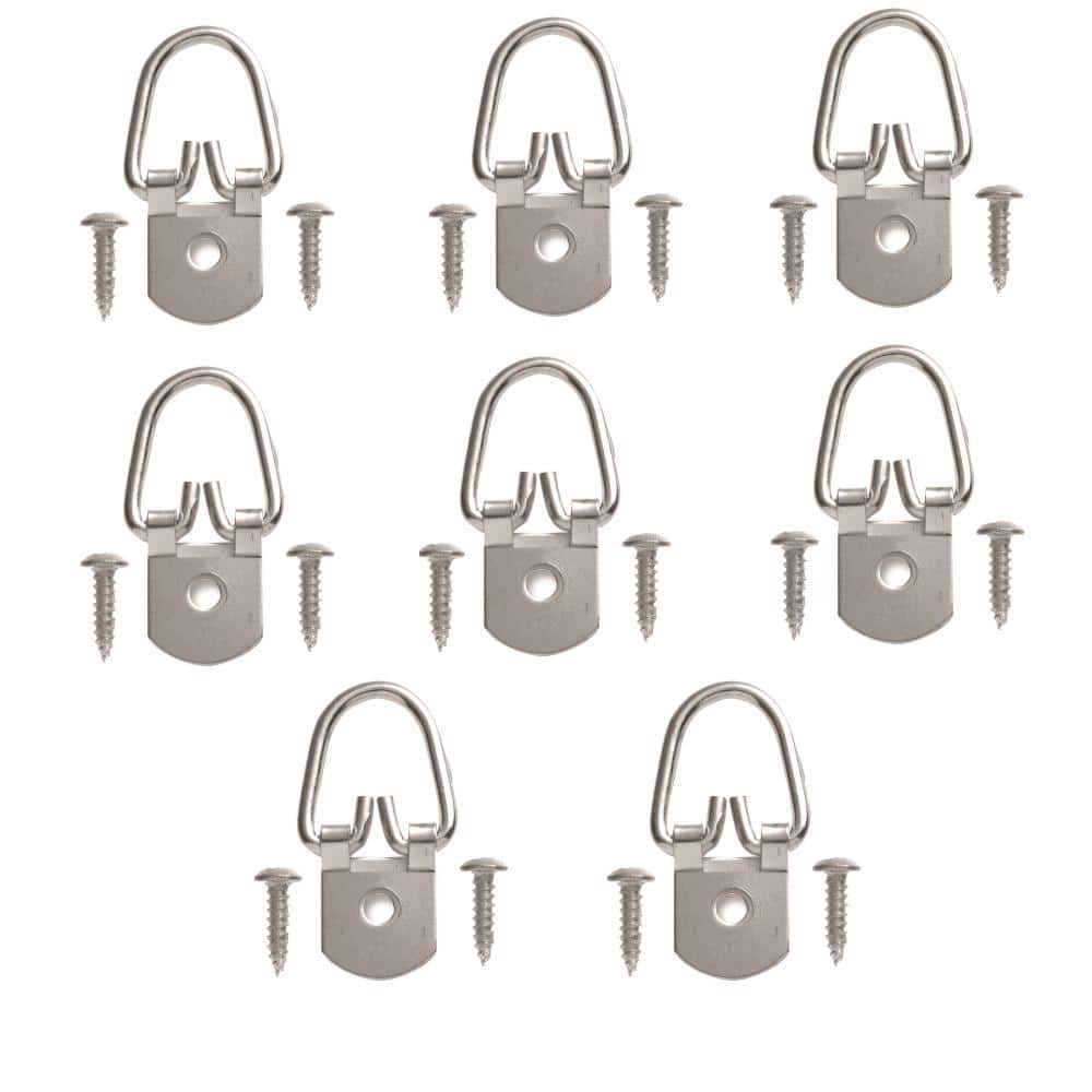 50 Pack ANCIRS 50 lbs Heavy Duty D-Ring Picture Hangers, Picture Hanging  Hooks, Double Hole with Screws for Home Decoration, Picture Frame Hanging
