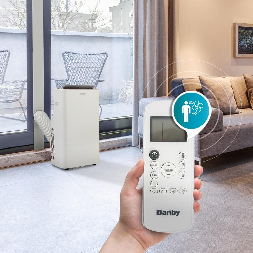 Danby 12000 BTU White Portable Air Conditioner with Remote and WiFi
