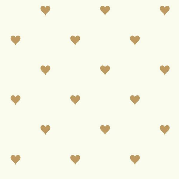 York Wallcoverings Brothers and Sisters V Be My Valentine Wallpaper White, metallic Gold Paper Strippable Roll (Covers 56 sq. ft.)