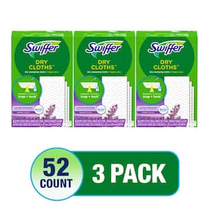 Sweeper Unscented Dry Cloth Multi-Surface Refills for Duster Floor Mop (52-Count) (3 Pack)