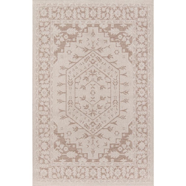 Erin Gates by Momeni Downeast Brunswick Beige 7 ft. 10 in. x 10 ft. 10 in. Indoor Outdoor Rug