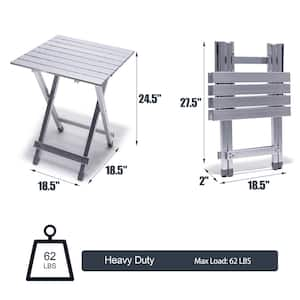 Multifunctional Silver Folding Camping Stool Folding Table