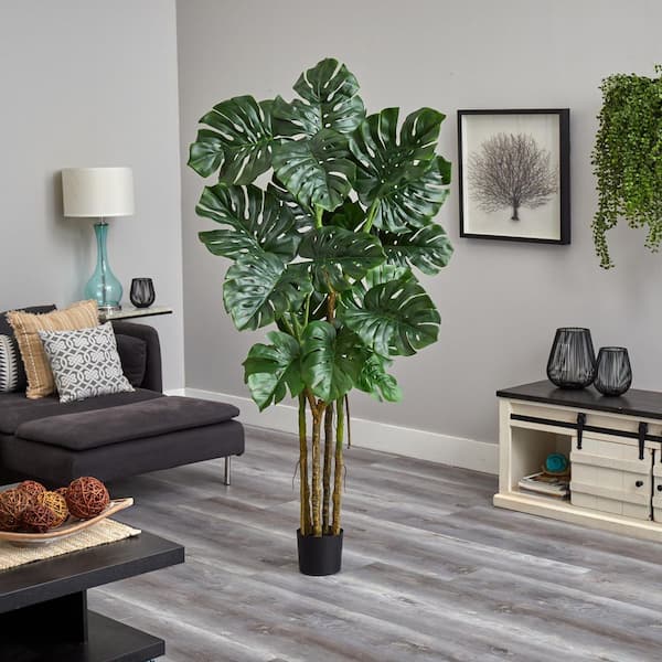 Nearly Natural 6 ft. Artificial Monstera Tree T2761 - The Home Depot