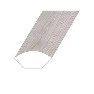 Meraki Iridescent Mist 0.6 in. T x 1 in. W x 94.5 in. L Vinyl Quarter Round Molding