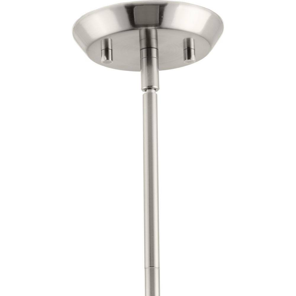 Carillon Brushed Nickel Glass Bell Pendant Light