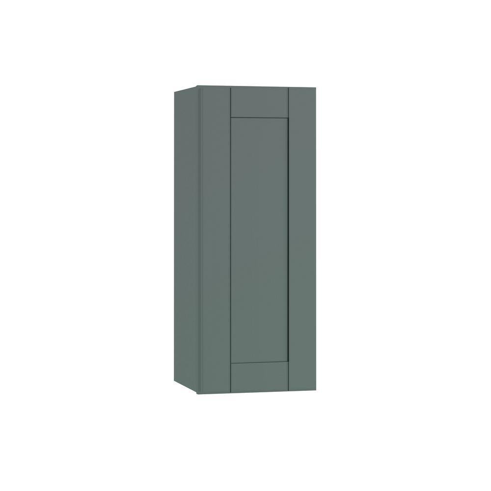 Washington 15 in. W x 12 in. D x 36 in. H Assembled Plywood Wall Kitchen Cabinet in Verdant Green with Soft Close Door price history on PriceWatchPro