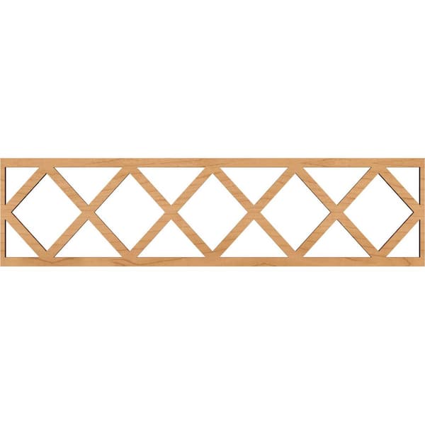 Ekena Millwork Wolford Fretwork 0.375 in. D x 47 in. W x 12 in. L Maple Wood Panel Moulding
