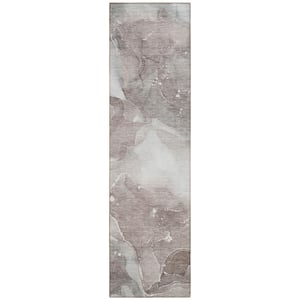 Chantille ACN522 Taupe 2 ft. 3 in. x 7 ft. 6 in. Machine Washable Indoor/Outdoor Geometric Runner Rug
