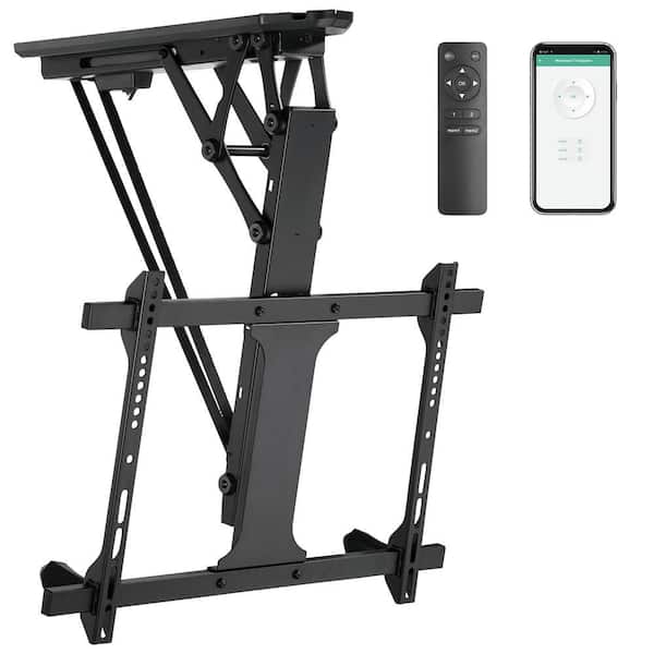 32 in. to 70 in. Motorized Ceiling TV Mount with Remote and App, 77 lbs. Capacity