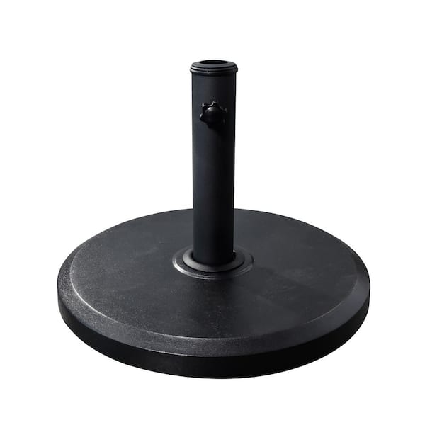 Astella 35 lbs. Resin and Concrete Market Patio Umbrella Base in Black