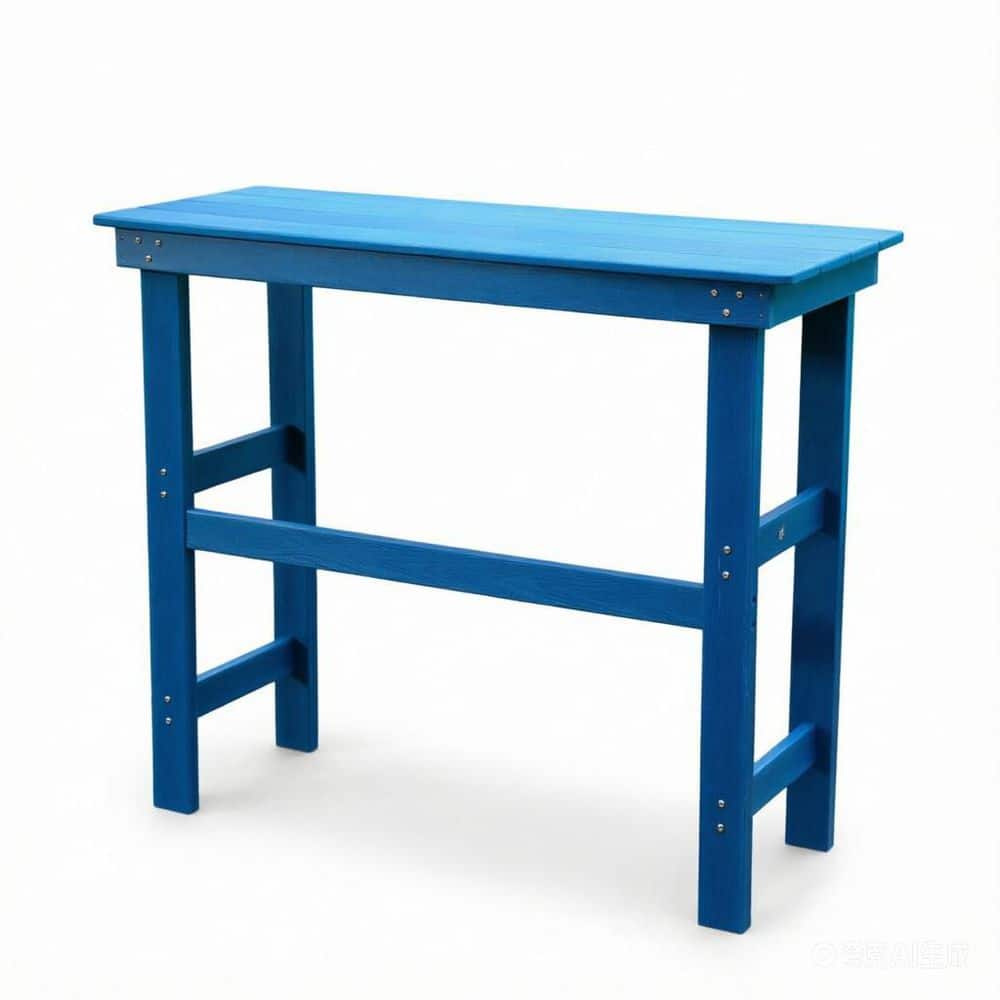 Navy Blue HDPE All Weather Bar Height Outdoor Dining Table with Extension durable construction price history on PriceWatchPro