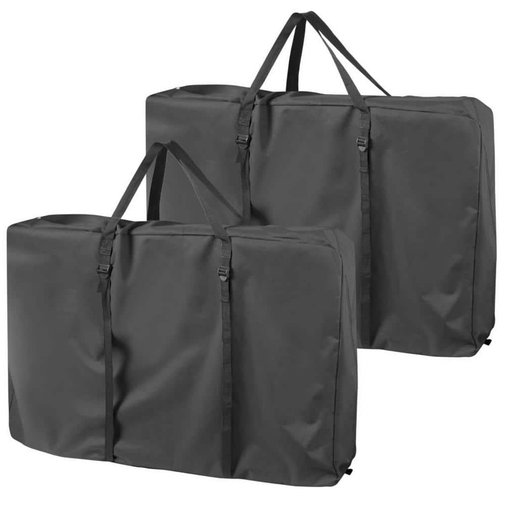 42 in. L x 9 in. W x 28 in. H Black Chair Storage Bag for Folding Longue Chair (2-Pack)