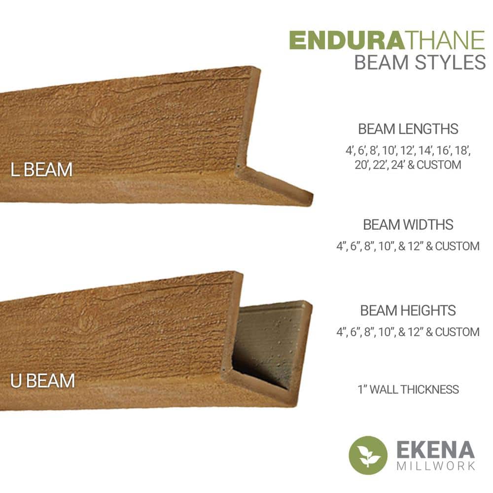 Burnished Honey Dew Faux Wood 6" x 6" Ceiling Beam