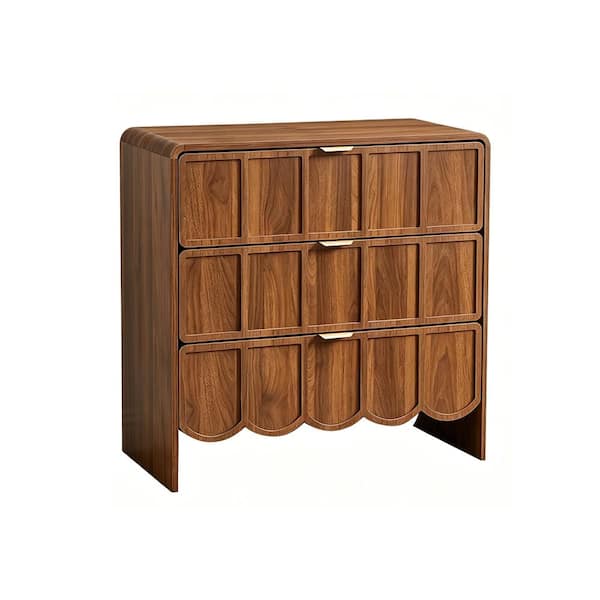 brown scalloped dresser Moe's Home Wiley Dresser Vintage Brown
