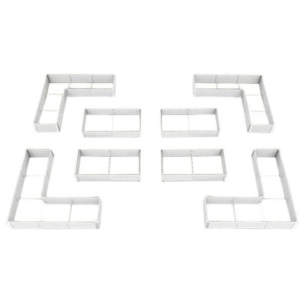Unbranded Geometric Metal Raised Garden Beds-Set of 8 for Efficient and Stylish Gardening