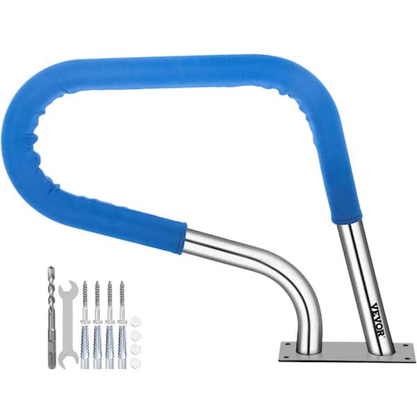 VEVOR Pool Handrail 32 in. x 23 in. Pool Railing 304 Stainless Steel 250 lbs. Load Capacity Rustproof for Above Ground Pool