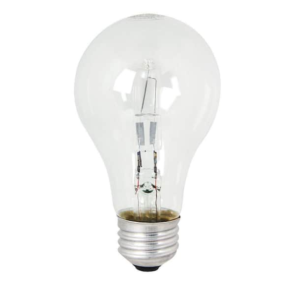 Feit Electric 60-Watt Equivalent Warm White (3000K) A19 Dimmable Energy Saver Clear Halogen Light Bulb (48-Pack)