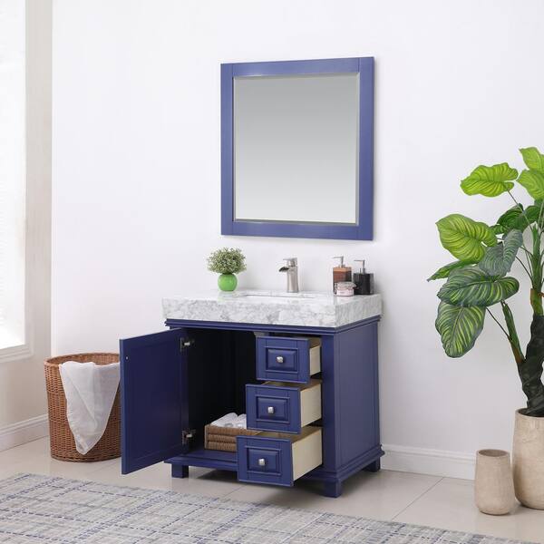 single bathroom vanity set with mirror