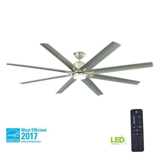 Home Decorators Collection Kensgrove 72 in. LED Indoor/Outdoor Brushed Nickel Ceiling Fan with Light Kit and Remote Control