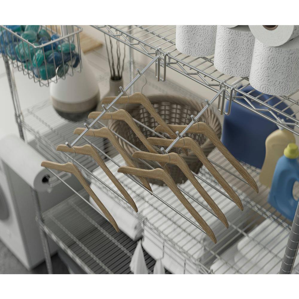 Silver Steel 7-Piece Wire Rack Accessories Kit