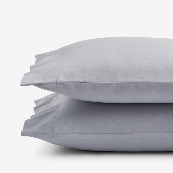 Legacy Velvet Flannel Platinum Solid King Pillowcase (Set of 2)