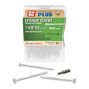 #9 x 2-1/2 in. Star Drive Flat Head White All Purpose Screw 40 per Box