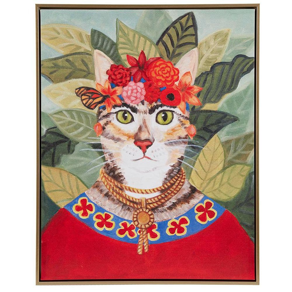 1 Piece Framed Giclee Print Bohemian and Pet Art Print 2 in. x 19 in.